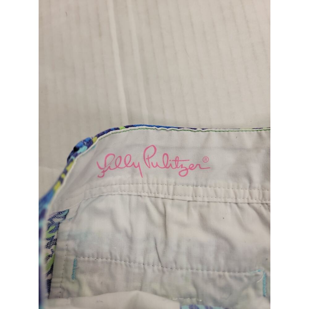Lilly Pulitzer The Callahan Short SZ 10 Euro Summer Resort Wear Blue Violet - Picture 4 of 8